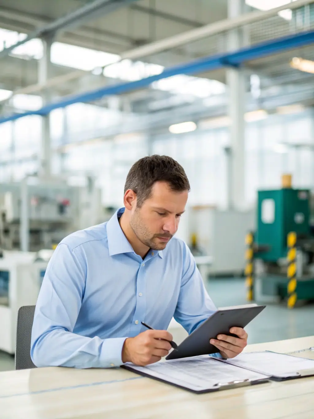 A professional image of a team conducting a supplier audit in an Indian factory, emphasizing the thoroughness of Persona Ltd.'s vetting process.